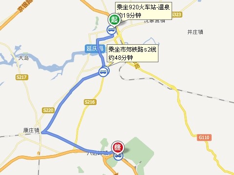 延庆火车站到八达岭长城怎么走
