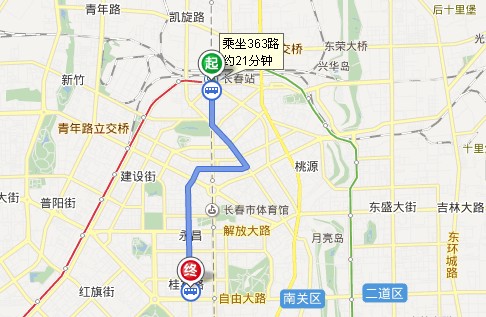 长春火车站到桂林路怎么走